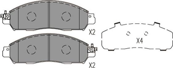 Kavo Parts KBP-6625 - Komplet Pločica, disk-kočnica www.molydon.hr