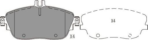 Kavo Parts KBP-6620 - Komplet Pločica, disk-kočnica www.molydon.hr