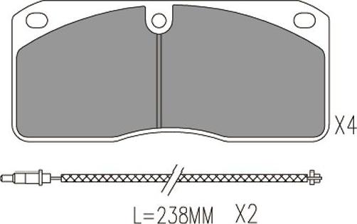 Kavo Parts KBP-6622 - Komplet Pločica, disk-kočnica www.molydon.hr