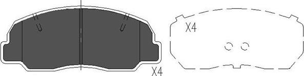 Kavo Parts KBP-1504 - Komplet Pločica, disk-kočnica www.molydon.hr