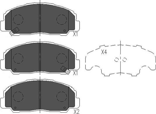 Kavo Parts KBP-1505 - Komplet Pločica, disk-kočnica www.molydon.hr