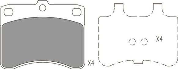 Kavo Parts KBP-1516 - Komplet Pločica, disk-kočnica www.molydon.hr