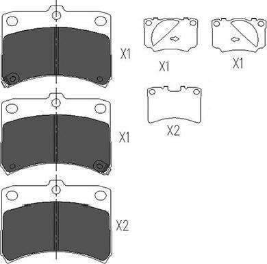 Kavo Parts KBP-1510 - Komplet Pločica, disk-kočnica www.molydon.hr