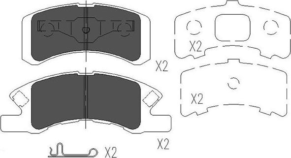 Kavo Parts KBP-1511 - Komplet Pločica, disk-kočnica www.molydon.hr