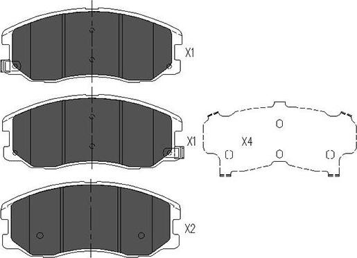 Kavo Parts KBP-1009 - Komplet Pločica, disk-kočnica www.molydon.hr