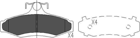 Kavo Parts KBP-1006 - Komplet Pločica, disk-kočnica www.molydon.hr