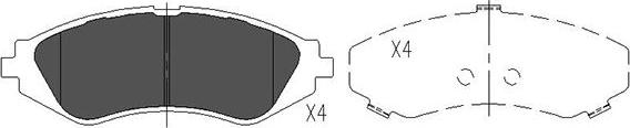 Kavo Parts KBP-1008 - Komplet Pločica, disk-kočnica www.molydon.hr