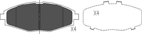 Kavo Parts KBP-1002 - Komplet Pločica, disk-kočnica www.molydon.hr