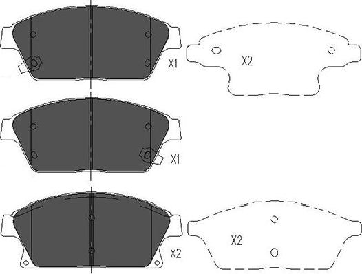 Kavo Parts KBP-1014 - Komplet Pločica, disk-kočnica www.molydon.hr