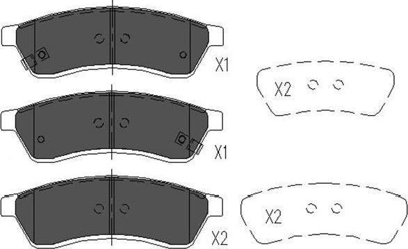 Kavo Parts KBP-1012 - Komplet Pločica, disk-kočnica www.molydon.hr