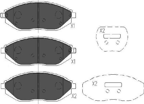 Kavo Parts KBP-1017 - Komplet Pločica, disk-kočnica www.molydon.hr