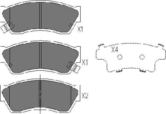 Kavo Parts KBP-8504 - Komplet Pločica, disk-kočnica www.molydon.hr