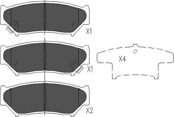 Kavo Parts KBP-8505 - Komplet Pločica, disk-kočnica www.molydon.hr