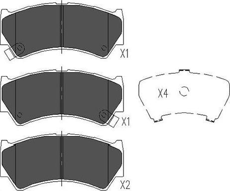 Kavo Parts KBP-8519 - Komplet Pločica, disk-kočnica www.molydon.hr