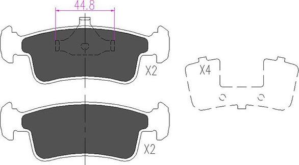 Kavo Parts KBP-8514 - Komplet Pločica, disk-kočnica www.molydon.hr