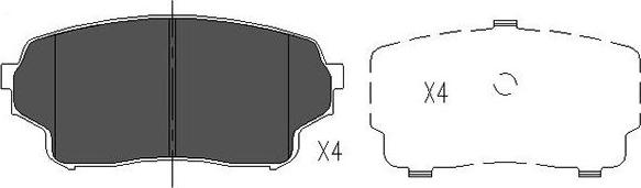 Kavo Parts KBP-8511 - Komplet Pločica, disk-kočnica www.molydon.hr