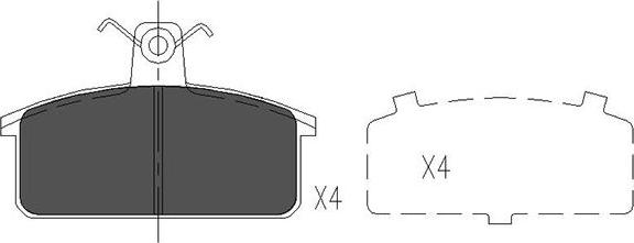 Kavo Parts KBP-8524 - Komplet Pločica, disk-kočnica www.molydon.hr