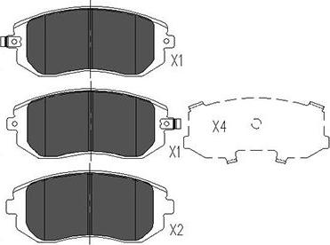 Kavo Parts KBP-8004 - Komplet Pločica, disk-kočnica www.molydon.hr