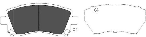 Kavo Parts KBP-8001 - Komplet Pločica, disk-kočnica www.molydon.hr