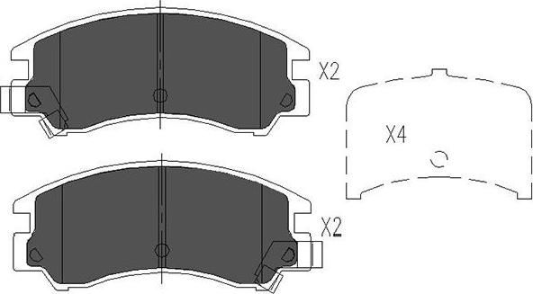 Kavo Parts KBP-8008 - Komplet Pločica, disk-kočnica www.molydon.hr