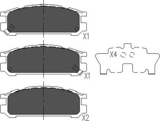 Kavo Parts KBP-8016 - Komplet Pločica, disk-kočnica www.molydon.hr