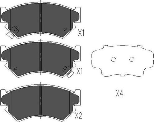 Kavo Parts KBP-8011 - Komplet Pločica, disk-kočnica www.molydon.hr