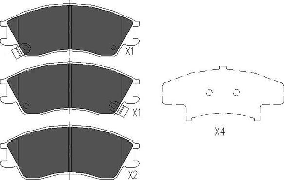 Kavo Parts KBP-8012 - Komplet Pločica, disk-kočnica www.molydon.hr