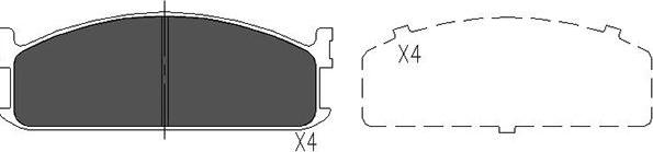 Kavo Parts KBP-3505 - Komplet Pločica, disk-kočnica www.molydon.hr