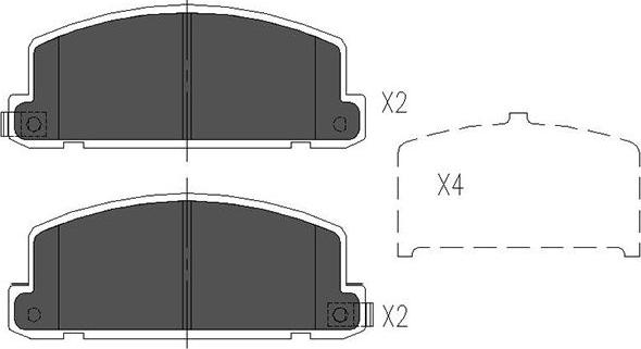 Kavo Parts KBP-3506 - Komplet Pločica, disk-kočnica www.molydon.hr