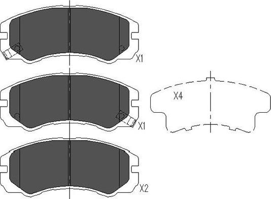 Kavo Parts KBP-3501 - Komplet Pločica, disk-kočnica www.molydon.hr