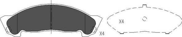 Kavo Parts KBP-3508 - Komplet Pločica, disk-kočnica www.molydon.hr