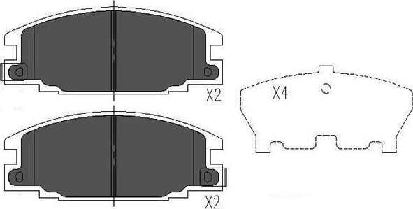 Kavo Parts KBP-3503 - Komplet Pločica, disk-kočnica www.molydon.hr