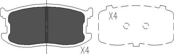 Kavo Parts KBP-3507 - Komplet Pločica, disk-kočnica www.molydon.hr