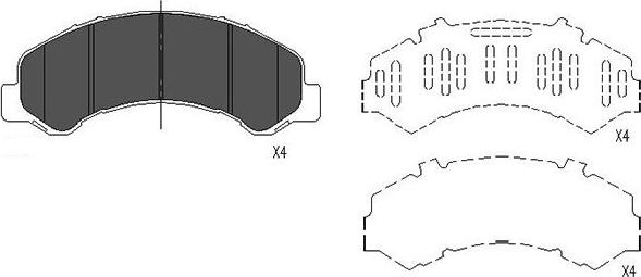 Kavo Parts KBP-3511 - Komplet Pločica, disk-kočnica www.molydon.hr