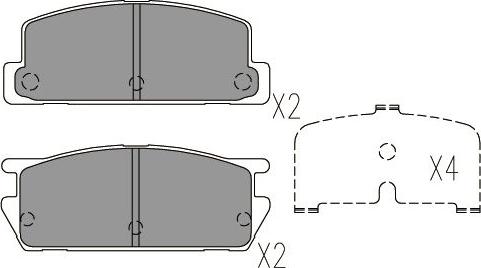 Kavo Parts KBP-3518 - Komplet Pločica, disk-kočnica www.molydon.hr