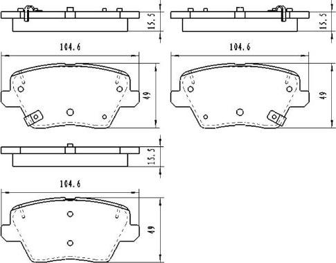 Kavo Parts KBP-3058 - Komplet Pločica, disk-kočnica www.molydon.hr