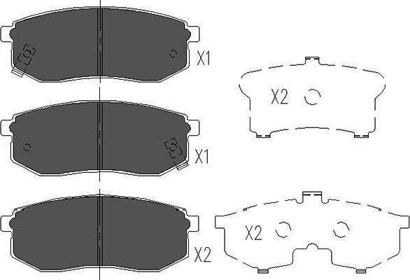 Kavo Parts KBP-3013 - Komplet Pločica, disk-kočnica www.molydon.hr