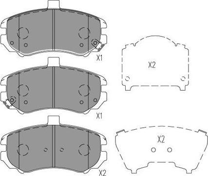 Kavo Parts KBP-3038 - Komplet Pločica, disk-kočnica www.molydon.hr