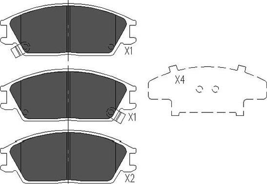 Kavo Parts KBP-3033 - Komplet Pločica, disk-kočnica www.molydon.hr