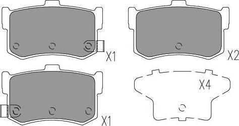 Kavo Parts KBP-3037 - Komplet Pločica, disk-kočnica www.molydon.hr