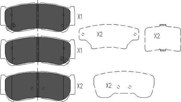 Kavo Parts KBP-3024 - Komplet Pločica, disk-kočnica www.molydon.hr