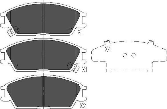 Kavo Parts KBP-3028 - Komplet Pločica, disk-kočnica www.molydon.hr