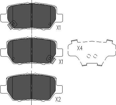 Kavo Parts KBP-2040 - Komplet Pločica, disk-kočnica www.molydon.hr