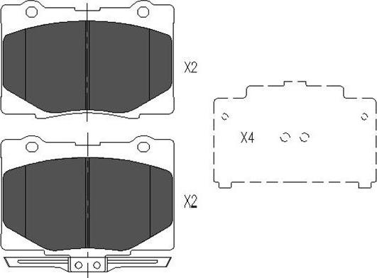 Kavo Parts KBP-2048 - Komplet Pločica, disk-kočnica www.molydon.hr