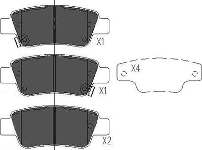 Kavo Parts KBP-2042 - Komplet Pločica, disk-kočnica www.molydon.hr