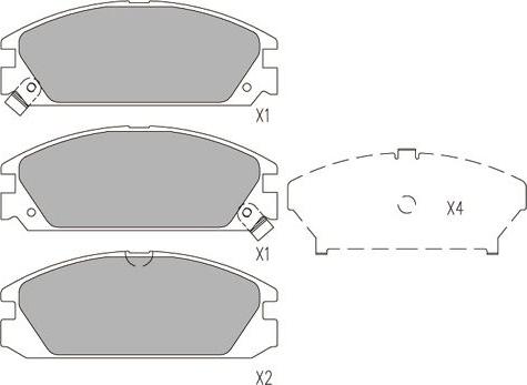 Kavo Parts KBP-2055 - Komplet Pločica, disk-kočnica www.molydon.hr