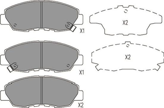 Kavo Parts KBP-2053 - Komplet Pločica, disk-kočnica www.molydon.hr