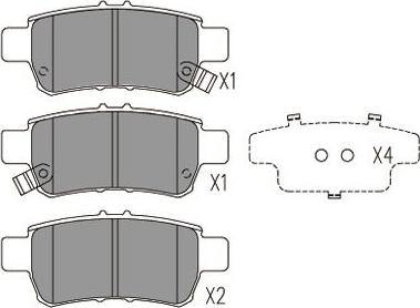 Kavo Parts KBP-2057 - Komplet Pločica, disk-kočnica www.molydon.hr