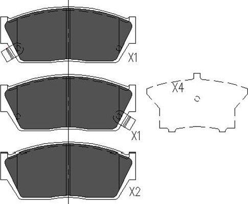 Kavo Parts KBP-2016 - Komplet Pločica, disk-kočnica www.molydon.hr