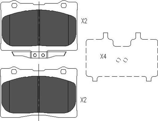 Kavo Parts KBP-2039 - Komplet Pločica, disk-kočnica www.molydon.hr